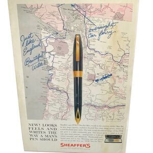 Vintage 1960 Sheaffer’s Pen Looks Feels and Writes Ad Advertisement